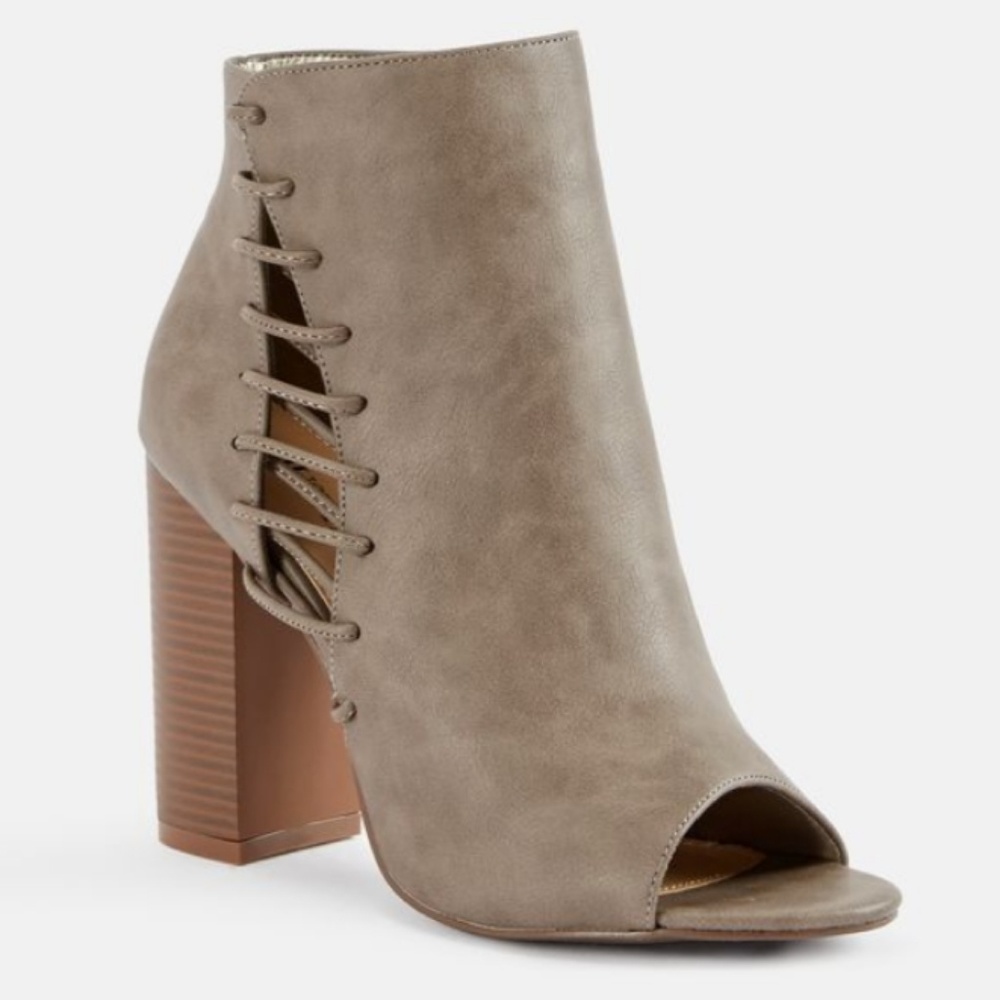 Never worn Peep toe Chunky Heel Bootie